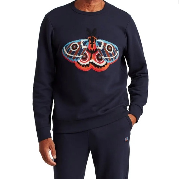 Bonobos Other - BONOBOS Critters Men’s Boucle Butterfly Fleece Crewneck Sweatshirt Size Large